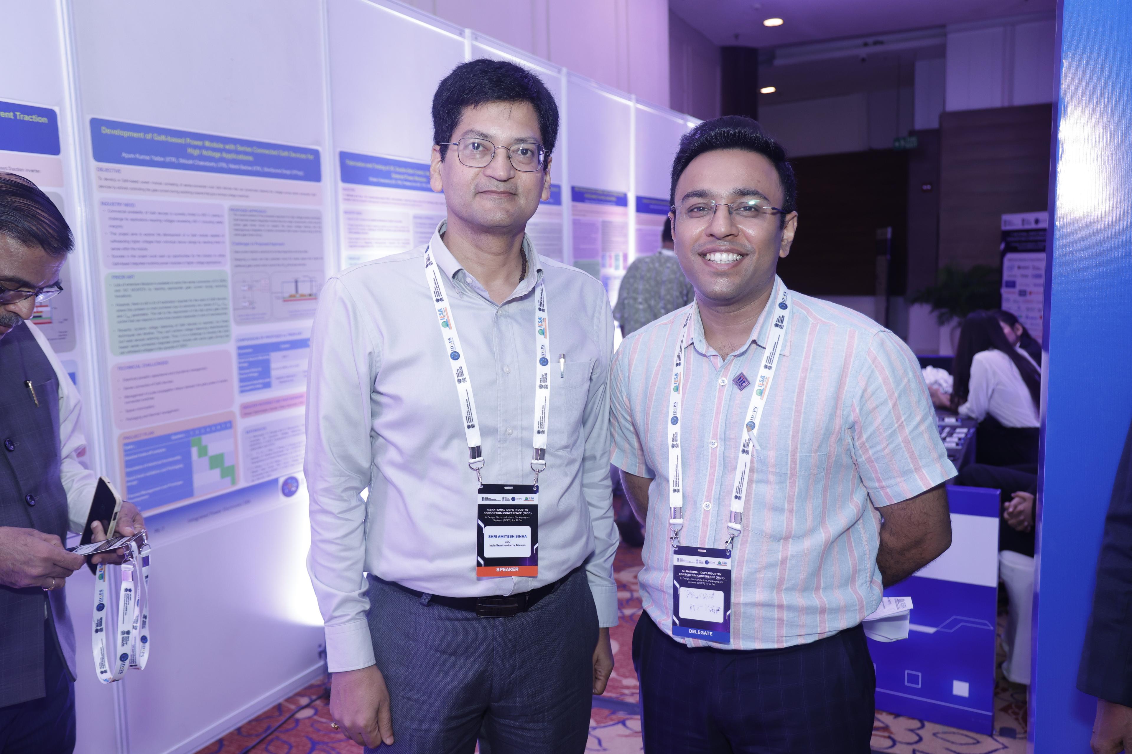Pravin Kaushal with Shri Amitesh Kumar Sinha at a Semicon event at Yashobhoomi, New Delhi.